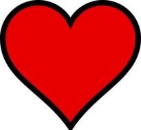 red Heart Border drawing