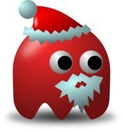 Santa Claus pacman Clip Art drawing