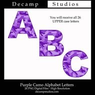 Camo Alphabet Letters