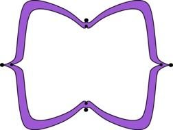 purple curved frame for clipart