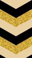 Black And Gold Glitter Chevron drawing