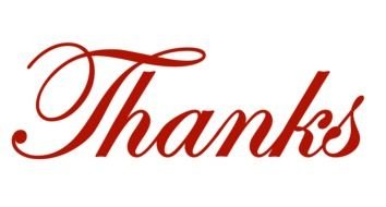 Thank You Clip Art drawing