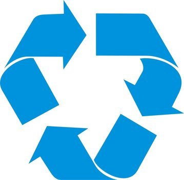 Ä°llustration of blue Recycle Symbol