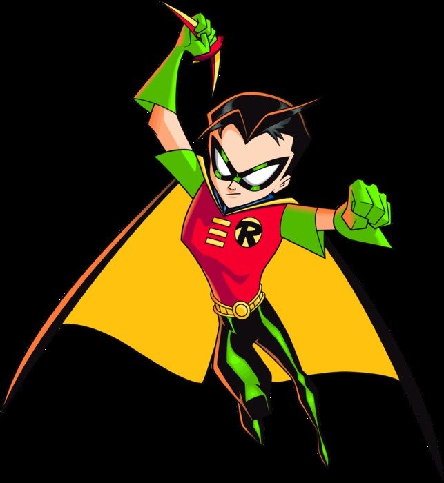 drawing of a superhero on a black background