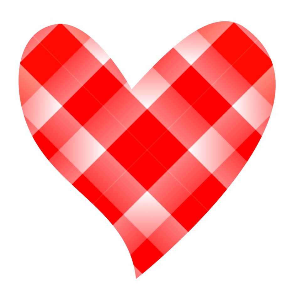 Heart with red and white stripes free image download