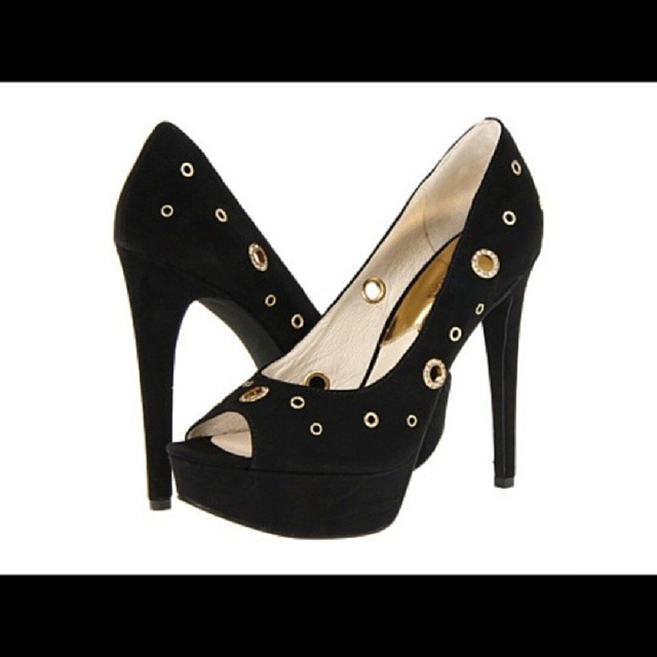Michael Kors Black Gold Shoes Heels