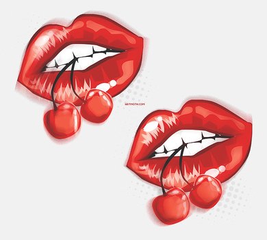 Cute Cartoon Lips