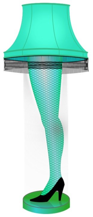 design floor lamp in the shape of women's leg