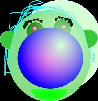 Natural Clown Vector Clip Art