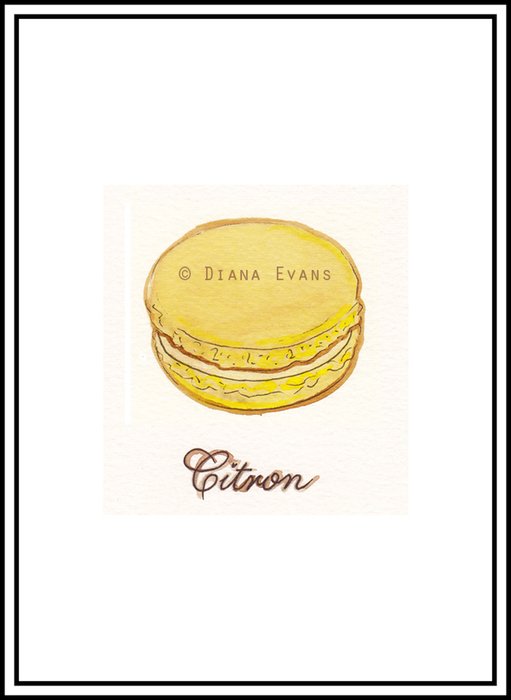 Clip art of the yellow macaroon