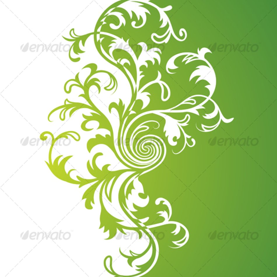 Green Floral Pattern