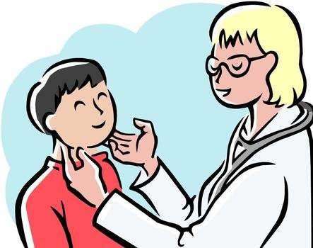 clipart of painted boy at doctor's appointment