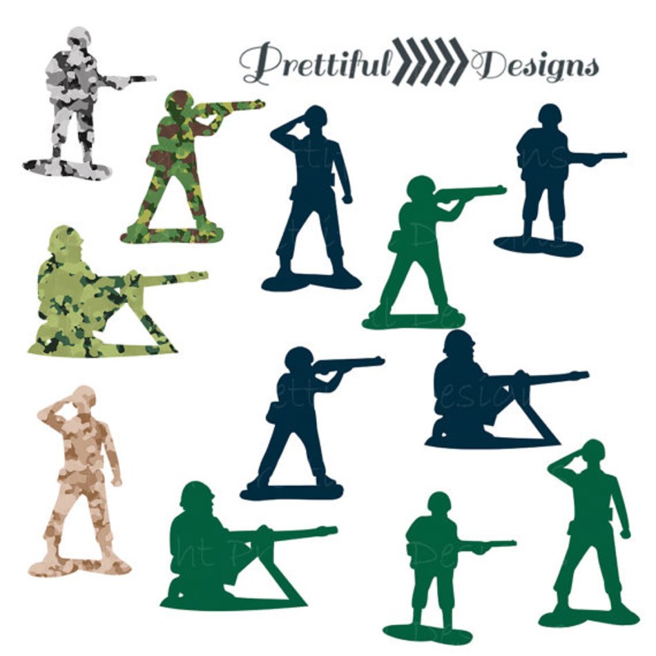 Green Army Men Clip Art