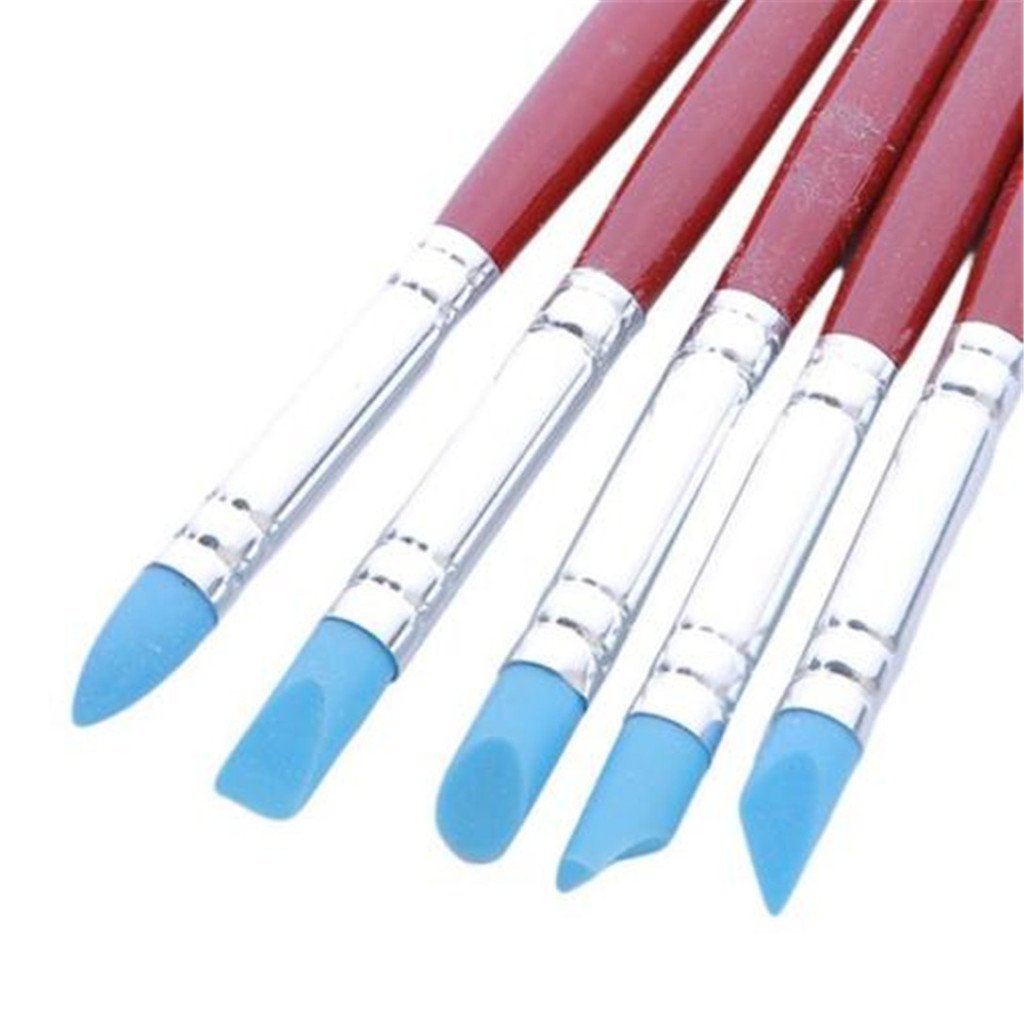 GUAngqi 5pcs Silicone Cake Decorating Pen Set Icing Cupcake Sugarcraft ...