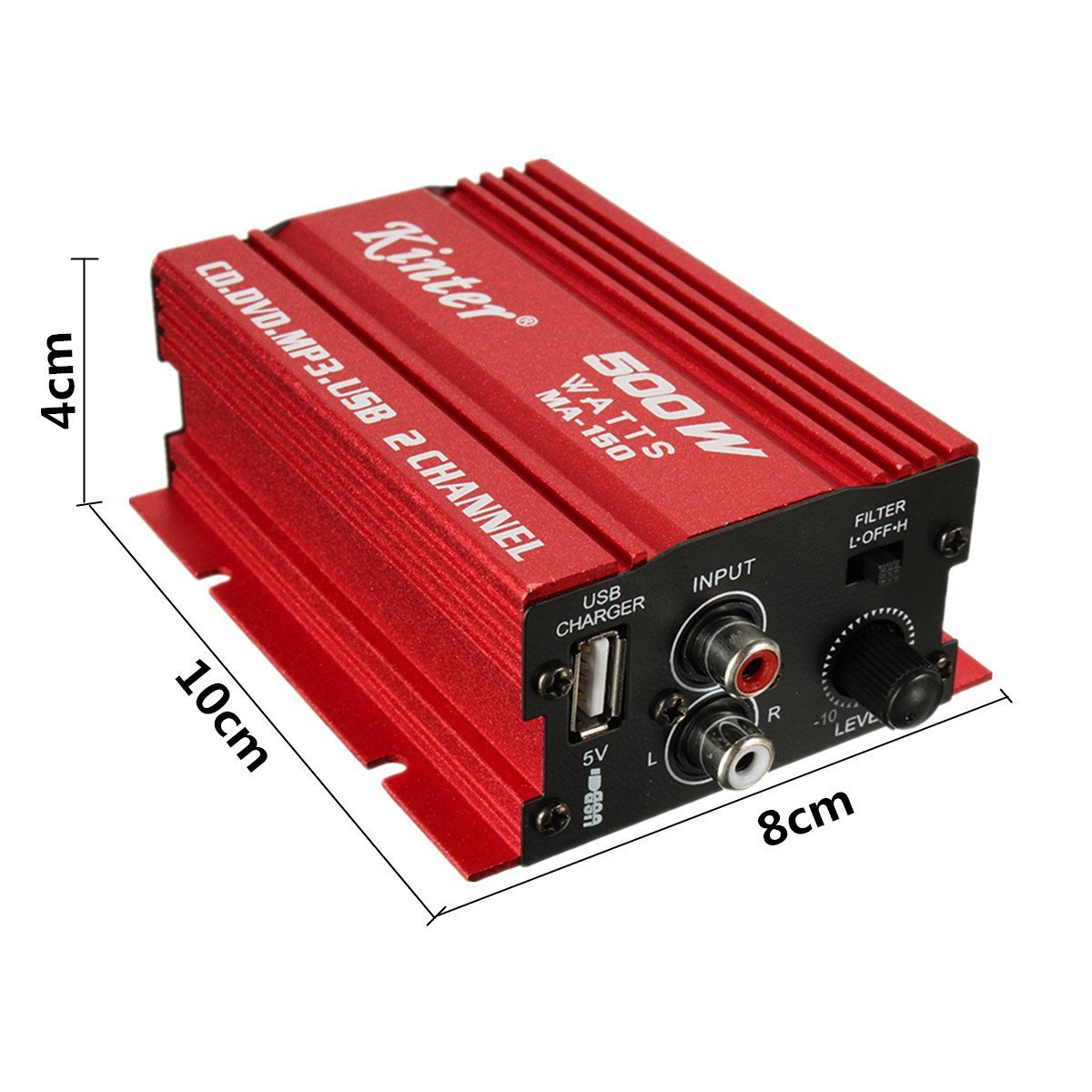 ELEGIANT 500W Mini Hi-Fi 2CH Amplifier Booster Radio MP3 Stereo with ...