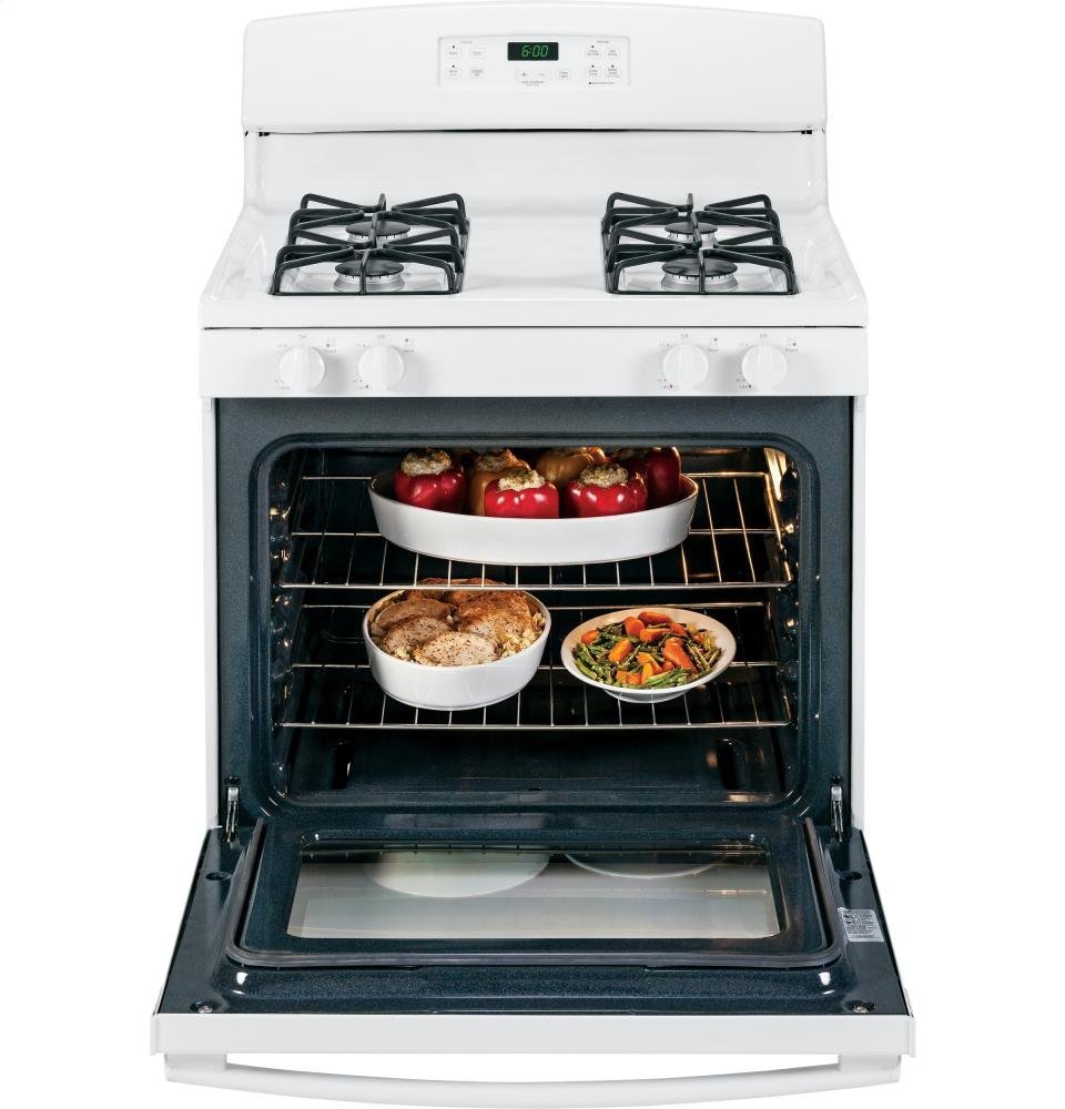 GE GIDDS632173 30" 4.8 cu. ft. FreeStanding Gas Range, White N3 free