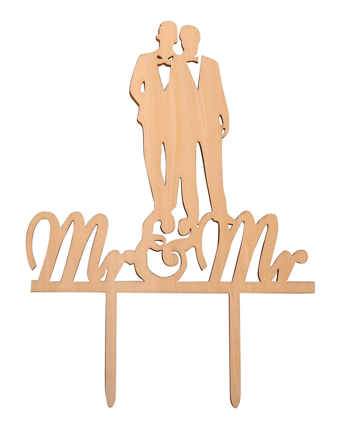 Gay Couple Wedding Cake Topper Mr And Mr Silhouette Party Decoration With T Box Acrylic N6 
