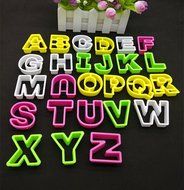 BleuMoo A-Z 26pcs Colored Capital Cutters Letters Cake Molds Alphabet Cookie Cutter Set N7