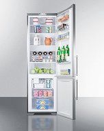 Built-in European counter depth bottom freezer refrigerator with stainless steel doors, platinum cabinet, icemaker... N4