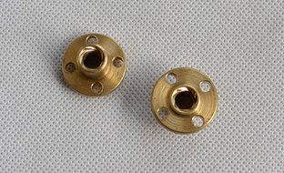 2 pcs Brass Flange Nut for 3D Printer Z Axis 8mm 4 Start Lead Screw