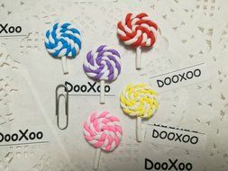 DOOXOO Lollipop Resin - Pop Embellishment - Circus Style - Sweet Shop - Birthday Party - Lollipop Decor - Cake... N4