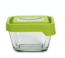Anchor Hocking TrueSeal Rectangle Food Storage Container 6-Cup, Green Lid N3