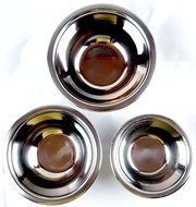 Kitchen Stainless Steel Mixing Bowls - 3 Piece Bowl Set For Prep - 7 inch, 6.25 inch, 5.25 inch N3