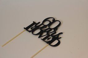 All About Details Black 60-Years-Loved Cake Topper