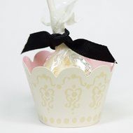 MINI Cupcake Wrappers Red and White Polka Dot, Solid, 24 Wraps, Confetti Couture Party Supplies N31