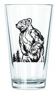 Corkology Grizzly Bear Pint Glass, Clear