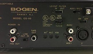 Bogen GS60 AMPLIFIER 60WS DUAL EQ