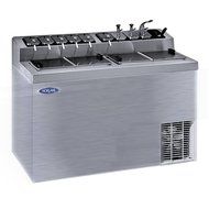 Nor-Lake ZF174SVS/0 54" Flip Top Ice Cream Dipping Cabinet with Topping Rail - Stainless Steel Exterior