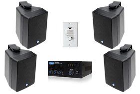 Complete Restaurant Sound System with Four Atlas Sound SM42T Loudspeakers, Mixer Amplifier and Remote Volume Control... N2