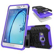 Galaxy On5 Case, MCUK Heavy Duty Rugged Dual Layer - Soft/Hard Shell 2 in 1 Tough Protective Cover Case with Kickstand... N9
