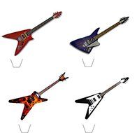 12 x Novelty Rock Guitar Mix Edible Standup Wafer Paper Cake Toppers