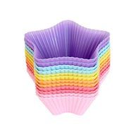 YCJUJU Reusable and Non-stick Silicone Baking Cups / Cupcake Liners / Muffin Cup Molds in Storage Container-12... N4