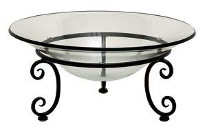 Benzara Amazing Styled Metal Glass Bowl