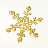 20 Pcs Gold Glitter Snowflake Cupcake Cake Toppers Pick Wedding Bridal Party N3