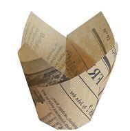 Tulip Standard Cupcake Liners Wrappers Colors (200, Newspaper Print)