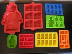 Make Lego Minifigure and Bricks Silicone Cake PAN Birthday Party Candy Chocolate Molds Set of 8