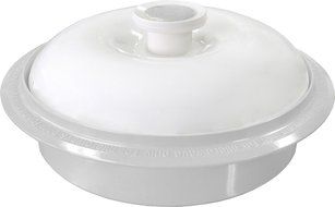 Microhearth 1-1/2-Quart Covered Nonstick 4-Piece Everyday Pan Set with Steam Pan and Muffin Pan, Light Gray