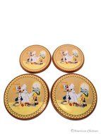 Set 4 Fat French Chef Burner Electric Stove Range Top Covers Kitchen Decor N3