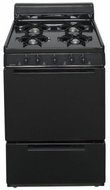 Premier BCK100BP Black ADA Compliant 24" Cordless Battery Spark Gas Range with 3 Cu. Ft. Capacity Four Cooktop...