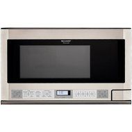 Sharp R-1214 1-1/2-Cubic Feet 1100-Watt Over-the-Counter Microwave, Stainless N2