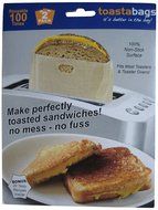 Toastabags Reusable Non-Stick Sandwich/Snack "In Toaster" Grilling Bags, 2 Pack