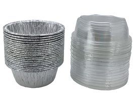Aluminum Foil Mini Baking Cups 2-3/8" For Mini Muffin, Cupcake, Custard Baking Ramekins Cup Very Small with Plastic... N2