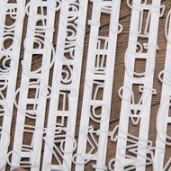 Whitelotous 6pcs Alphabet Number Letter Cake Decorating Mold Fondant Icing Cutter Mould Set N7