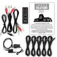 Theater Solutions TS518 Bluetooth Home 5.1 Speaker System FM Tuner Optical Input 5 Ext. Cables N2