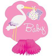 Pink Stork Girl Baby Shower Cupcake Kit for 24 N14