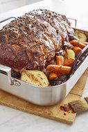KitchenAid KitchenAid KC1T16RP 16" Tri-Ply Stainless Steel Roaster with Rack - Brushed Exterior and Polished Interior... N5